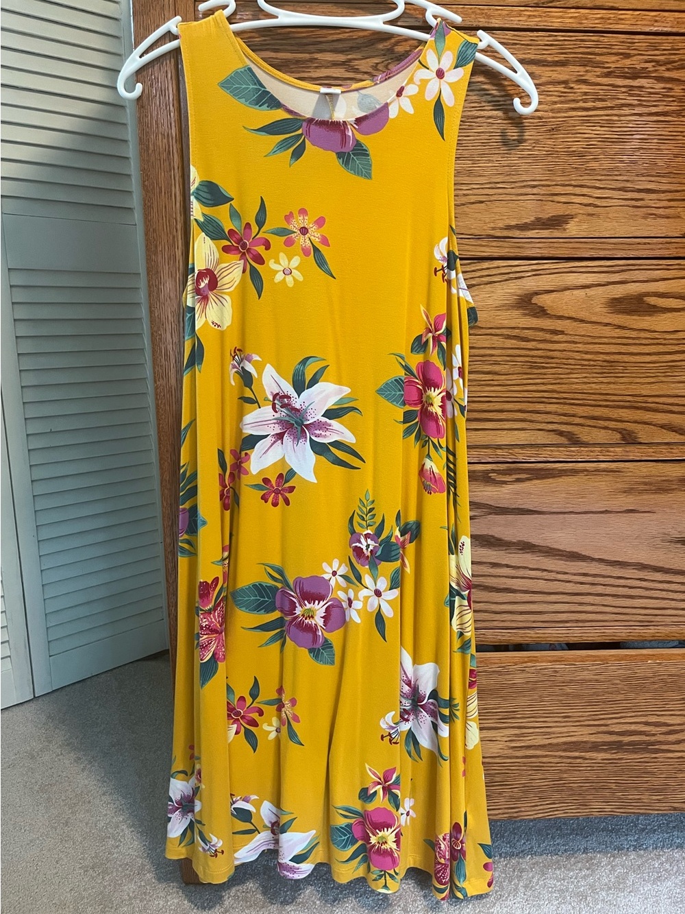 Old Navy Yellow Floral Maxi Dress